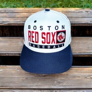 Mitchell & Ness Men’s Boston Red Sox Baseball Adjustable Snap Back White Hat Cap